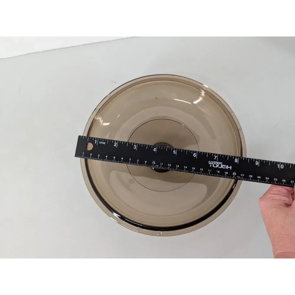 PYREX Vision Ware V-2.5-C Amber Replacement Lid Corning 8 Inch Vintage